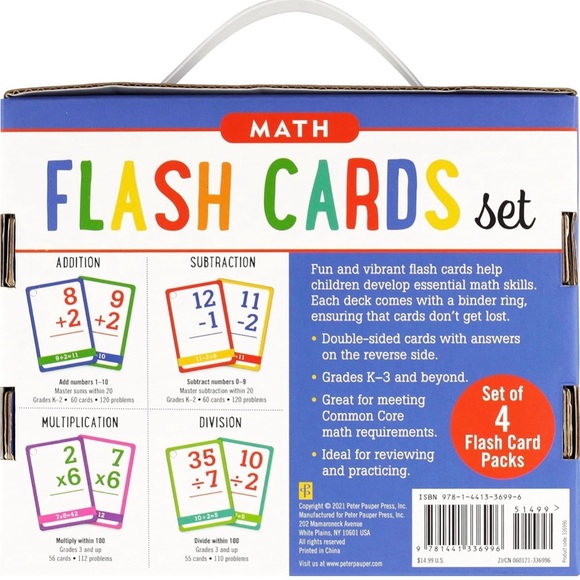 Math Flash Cards Set - Picture 2 of 6
